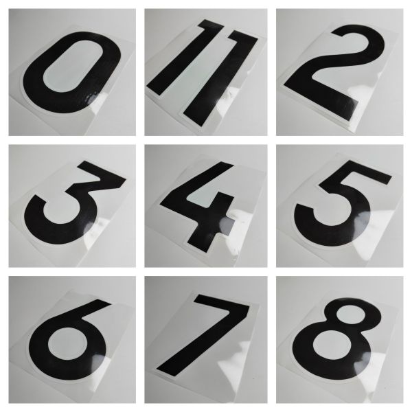 Personalized Heat Transfer Numbers Durable Soccer Jersey Numbers With Transparent PET Film