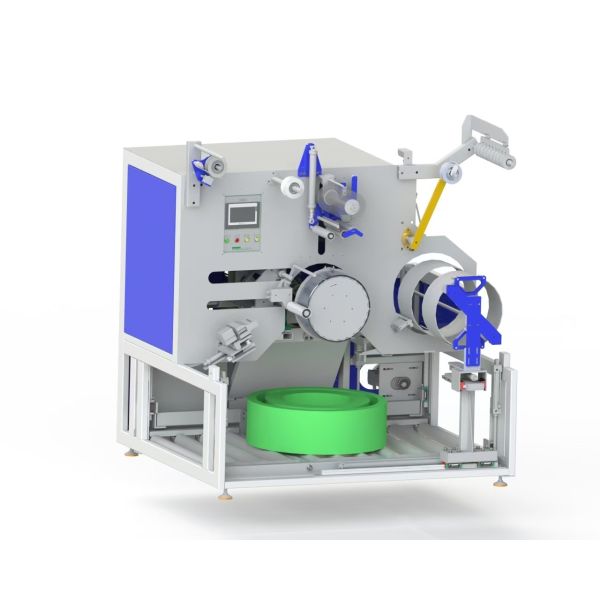 Automatic PET Strap Winding Machine with 80kg Capacity, Dual Servo Motor, and Palletizing System