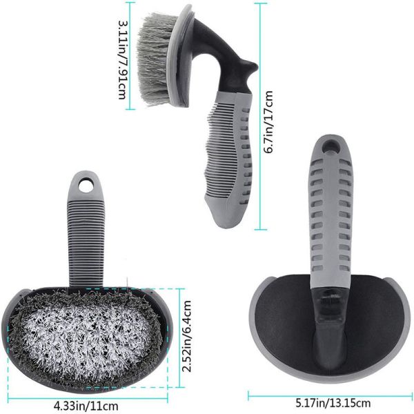 6pc T Type Manual Single Car Detailing Brush Round Head For Tire