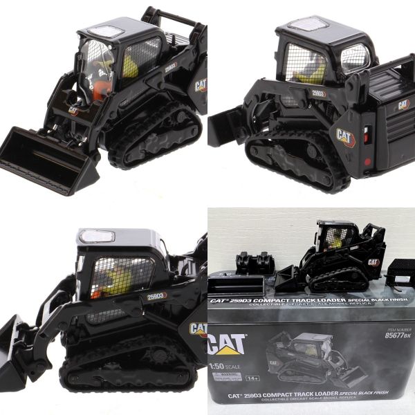 Caterpillar 259D3 Skid Steer Loader 1/50 Scale Black Diecast Replica Alloy Model 85677BK