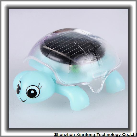 Mini Solar Powered Tortoise Educational Toy Cute Plastic Turtle