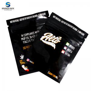 Wholesale Black Color Weed Packaging Bag Heat Seal Candy Bags 3.5g Smell Proof from china suppliers