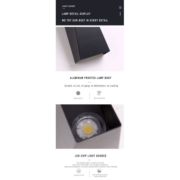 Sand Black Sand White Creative 6w Waterproof Wall Light Outdoor