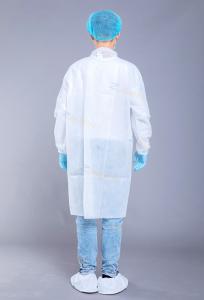 Wholesale Medical Water Repellent 80gsm Disposable Lab Coats With Cuffs from china suppliers