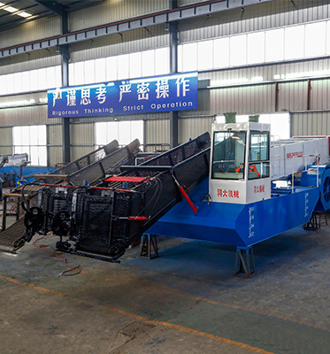 12t Load Capacity Automatic Amphibious Weed Harvester with Diesel Engine
