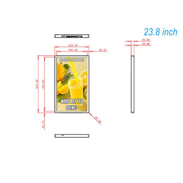 23.8-inch medical department doorplate machine automatically plays medical information digital signage media player