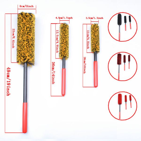 Superfine Microfiber Wheel Brush Auto Wheel Rim Cleaning Brush Customized