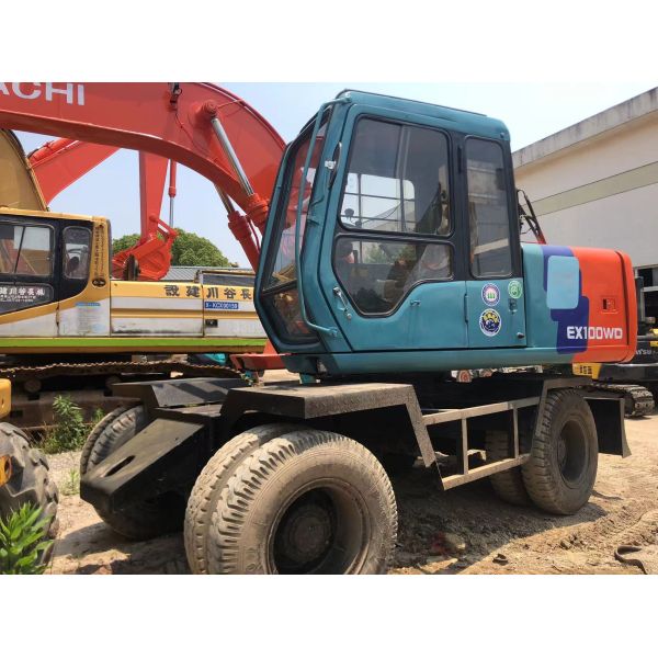 2010 Year Hitachi EX100WD Wheel Excavator Original Japan 10 Ton for Construction Digger