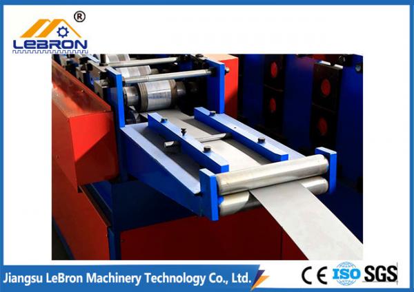 Quality Red color 2018 new type PLC control automatic door frame roll forming machine high precision and smooth made in China for sale