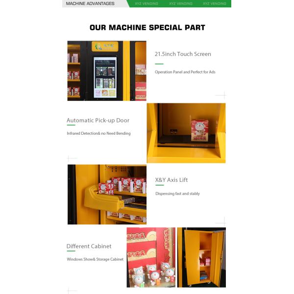 XYZ Blind Boxes Gift Toy Doll Vending Machine With Lighting With Gift / Toy Elevator Touch Screen Vending Machine