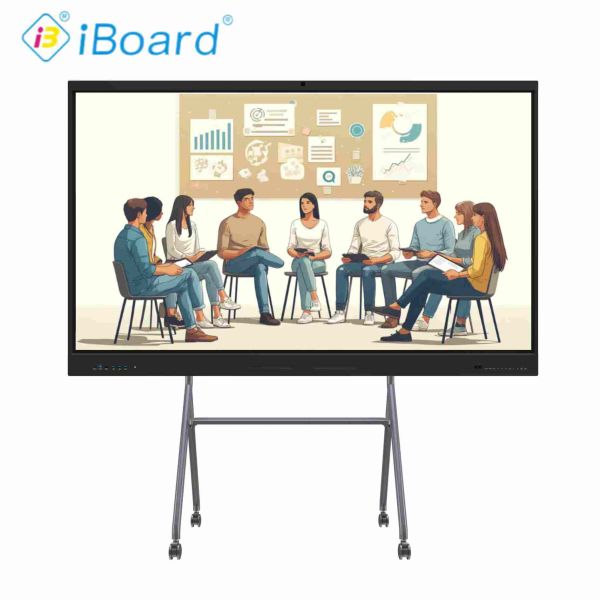 Interactive Flat Panel Touch Screen Monitor Smart Board with Build in Camera and Microphone for Conference Meeting & Teaching 0