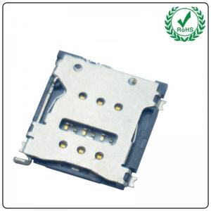 Wholesale PTFE insulation resistance Push Nano Sim Card Connector 1.5H With Card Tray from china suppliers