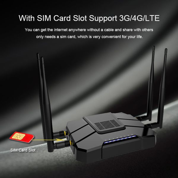 PCIE 802.11ac 3G 4G Wifi Router 1000Mbps Management Software Router