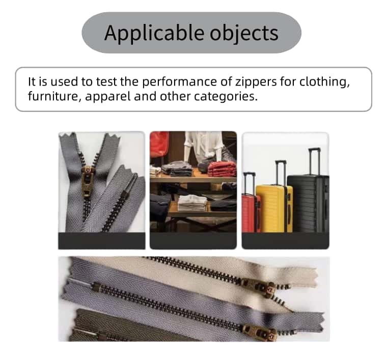 Zipper Sliding Fatigue Testing Machine; Zipper Strength Reciprocating Fatigue Testing Machine