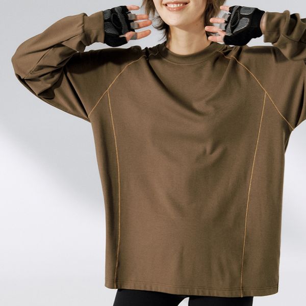 Modal Cotton Blend Long Sleeve Top, Soft Stretch Casual Basic Tee | OEM & ODM Supported, Custom Logo, Fabric & Color Available