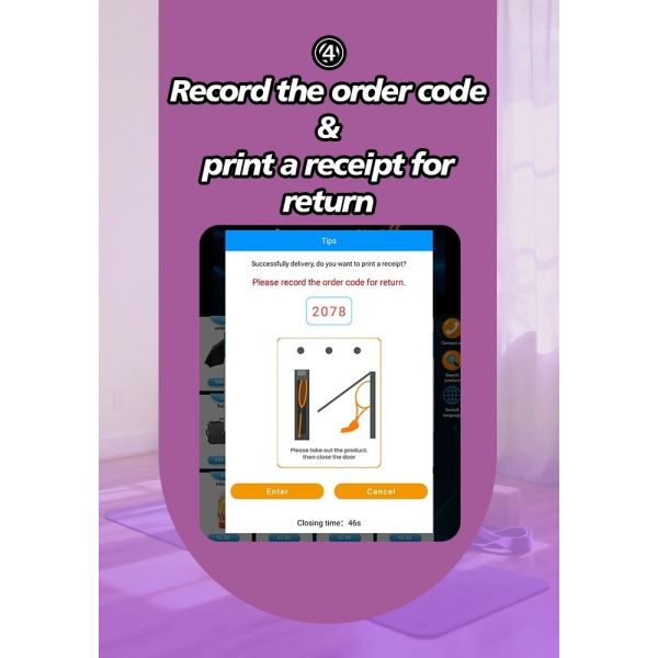 24/7 Unmanned Locker Vending Machine with 20 Lockers and 21.5 Inch Touch Screen for Gym Gear Rental System