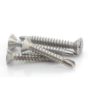 Wholesale M5.5 Flat Head Self Tapping Metal Screws , GB 13-125mm Stainless Steel Furniture Screws from china suppliers