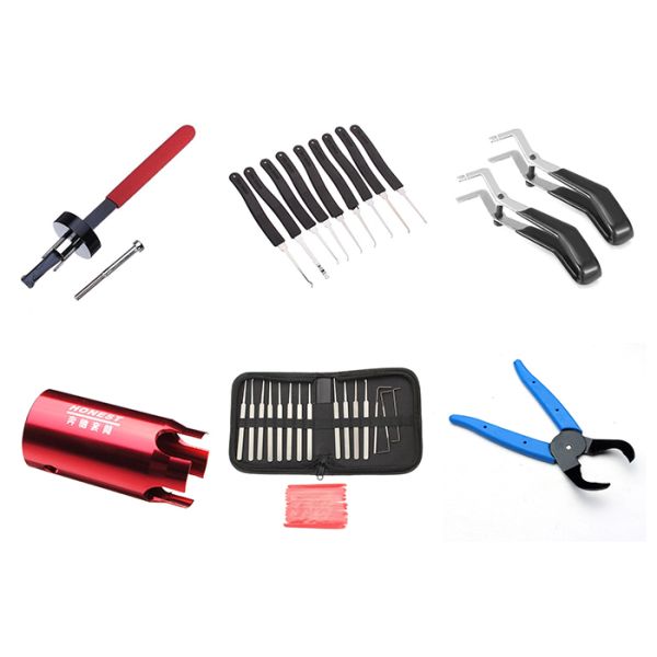 High Quality HUK Mini Fiber Optic Light Set Pick Set for Locksmith Tools Car Locksmith
