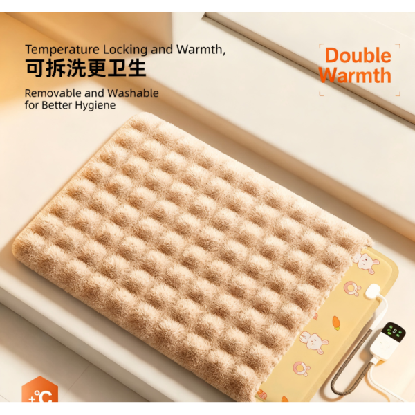 Temperature Control Adjustable Height Smart Pet Heating Blanket Removable Washable Safe Round Cotton for Chickens