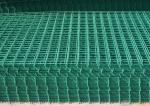 PVC Coated Wire Mesh Fence Panels For Highway / Construction Green Color