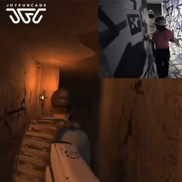 Commercial VR Arena Multiplayer Shooter Game 4 Players 74m²