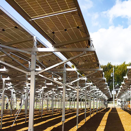 3 Meters Solar Panel Support Structure Ground Set Screw Bracket Waterproof Solar Mounting System