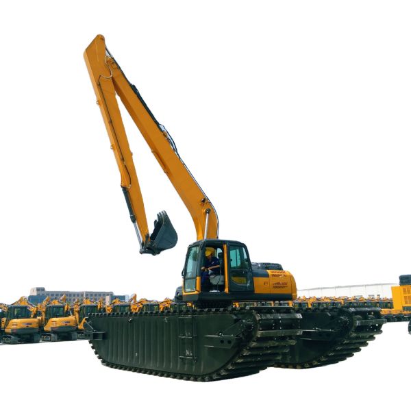 River Dredging Diesel Amphibious Dredger 500m3/h Working Capacity