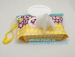 Reusable custom EVA wet wipe pouch, zipper baby wet wipe tissue bag, Portable