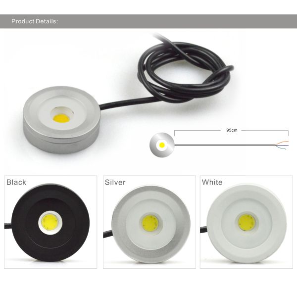 LED Cabinet Light,3W,95LM,AC95-120V or AC195-240,DC12V,IP65,80Ra,aluminum,color temperature :3000K,4000K,6000k