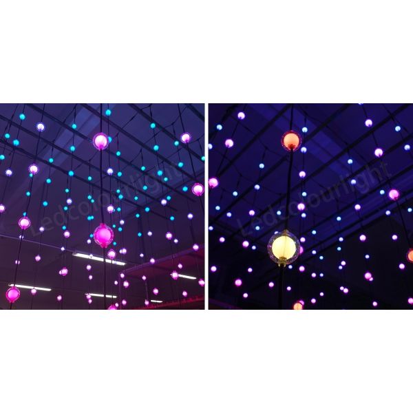 String Light 3D Christmas Ball Pixel LED Light for Holiday Party Stage Decoration