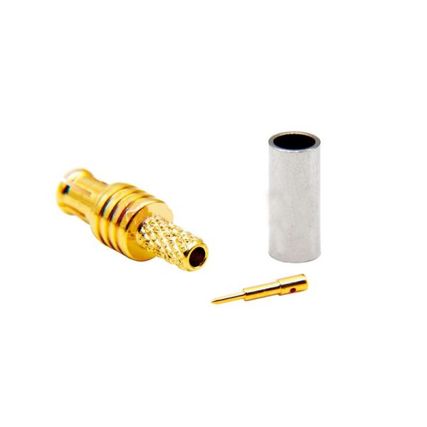 MCX Connector RF Coaxial Connector DC-6GHz Gold-plated Brass with Push-in Coupling Structure for Quick Installation