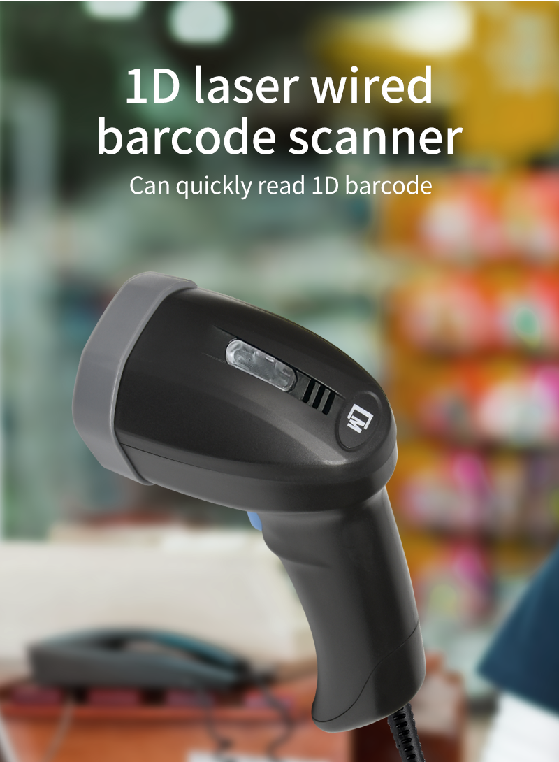 Wired USB Barcode Scanner POS Store Barcode Reader 1D 2D Handheld Bar Code Scan Gun for Warehouse Inventory Scanning