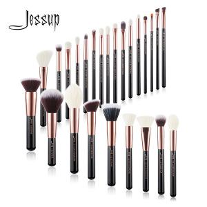 Wholesale Jessup 25pcs Black/Rose gold Pro Makeup Brushes Set Oem Makeup Manufacturer Makeup Accessories Wholesale T155 from china suppliers