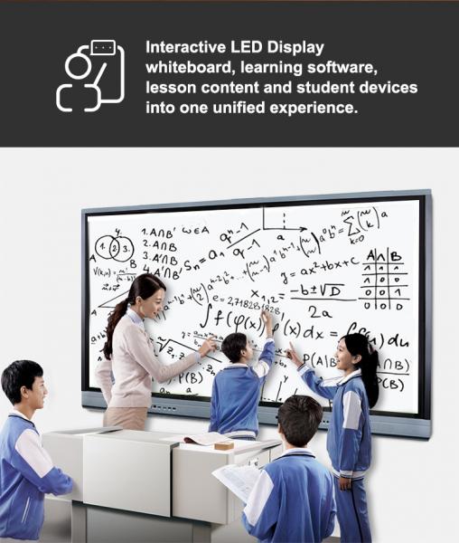 86 Inch Capacitive Infrared Technology IPS Interactive Touch Screen Monitor DLED Screen