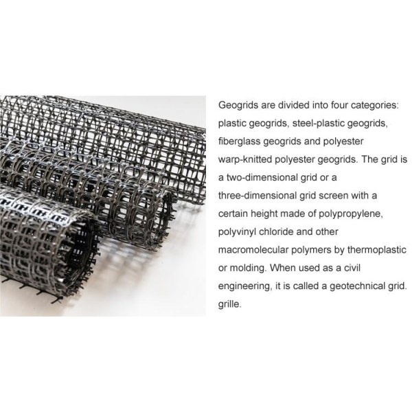 Black Polypropylene PP Biaxial Plastic Geogrid Mesh Roll for Soil Stabilization Mining
