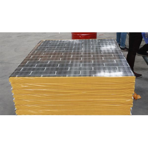 ISO Panels Fireproof Structure Building Board Rock Wool Sandwich Panel Partition Wall Panels