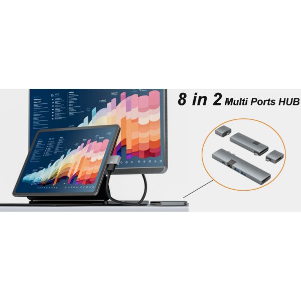 2 In 1 Multi Card Reader Portable USB C UHS-I Memory SD And MicroSD Reader For a tablet Wholesale