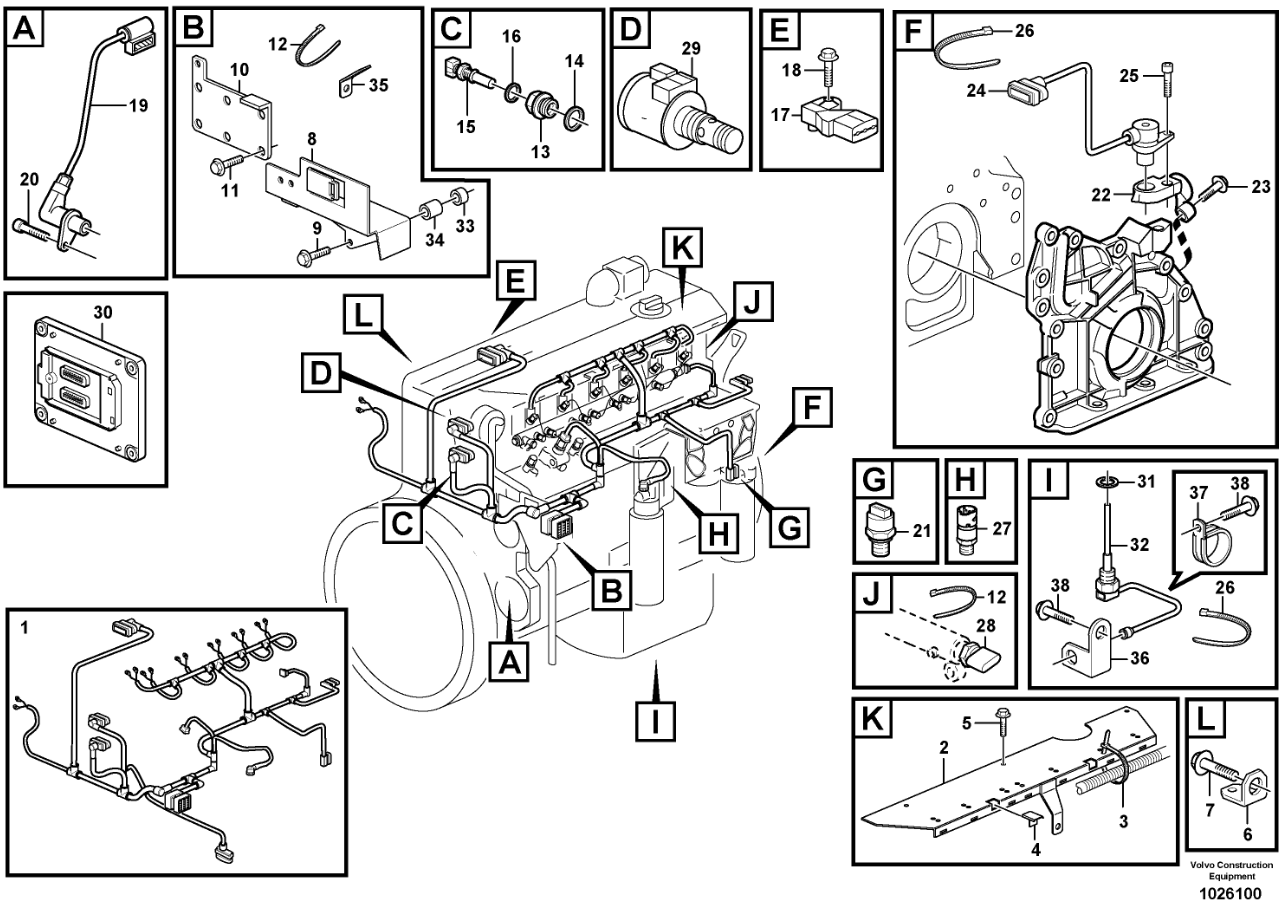 VOE22383381 22383381 Oil Level Sensor Excavator Spare Parts Fit For EC160C EC180C