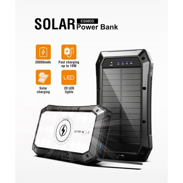 Dual USB Waterproof Solar Power Bank