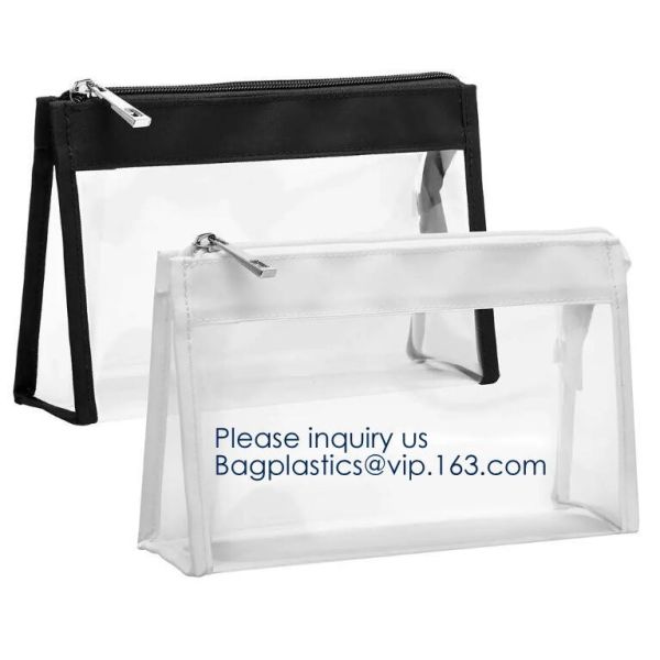 Wholesale Travel Transparent Bag Promotion Gift Cosmetic Bag Clear EVA Makeup Pouch,PVC/EVA cosmetic bag, PVC wine bag,