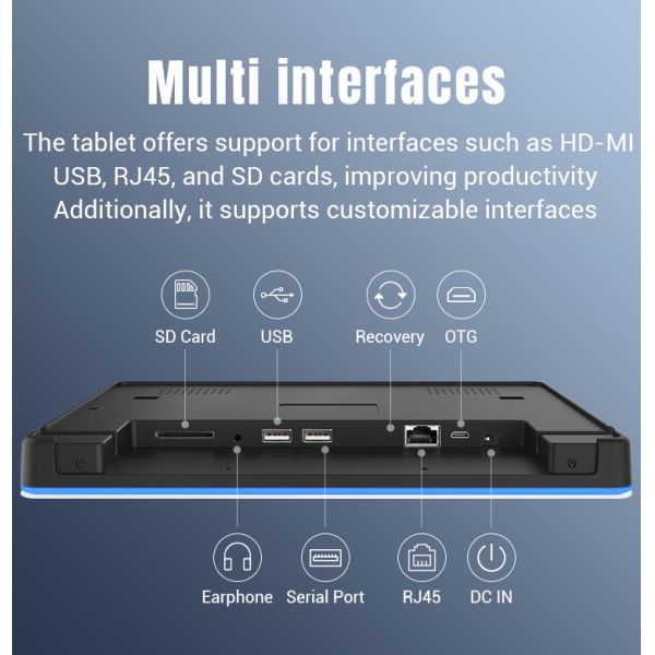 10.1 Inch Android Meeting Room Tablet with LED Light Bar Wall Mount