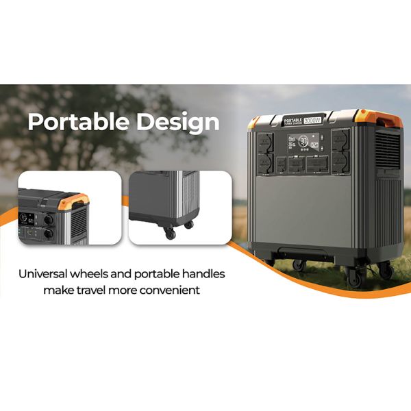 High-Capacity 5376Wh Portable Power Station with Multiple Output Interfaces and UPS Function Solar Generator