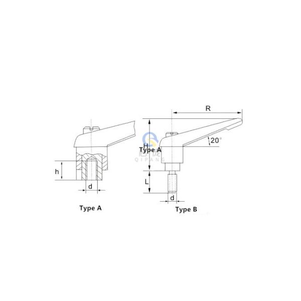 Adjusting screw adjustable position tightening handle handle locking handle rotating handle 7-character handle M6 M10