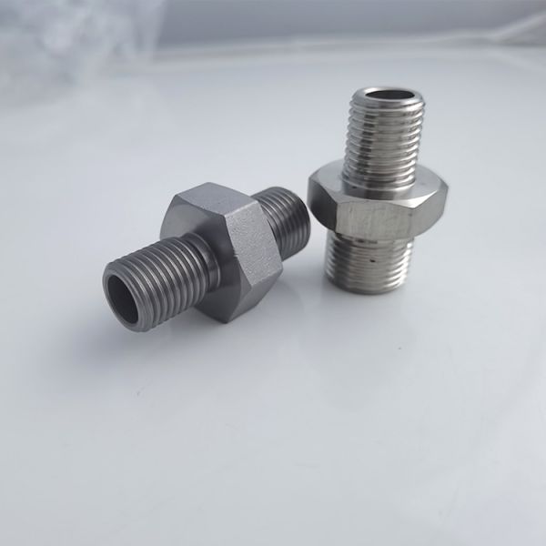 316 304 Male Screwed SS Hex Nipple High Pressure Pipe Fitting