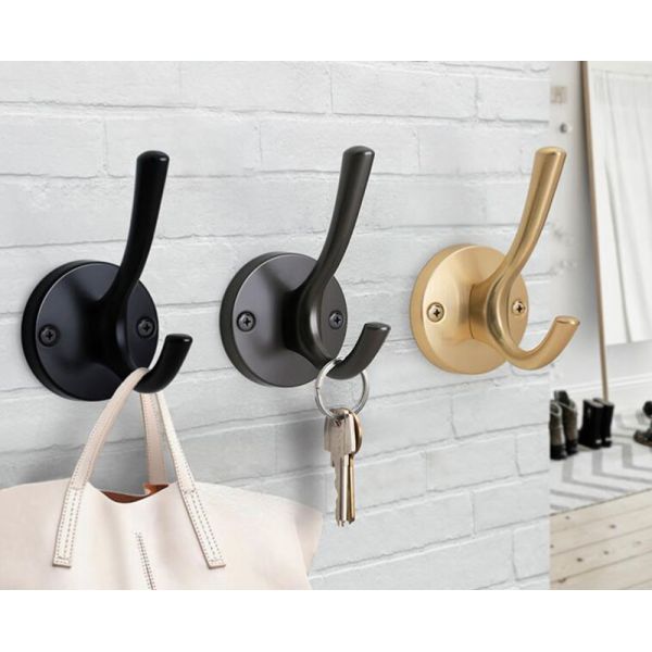 Simle Modern Cap Holder Brushed Brass Bag Holder Zinc Cloth Hook Bathroom Hardware Fittings