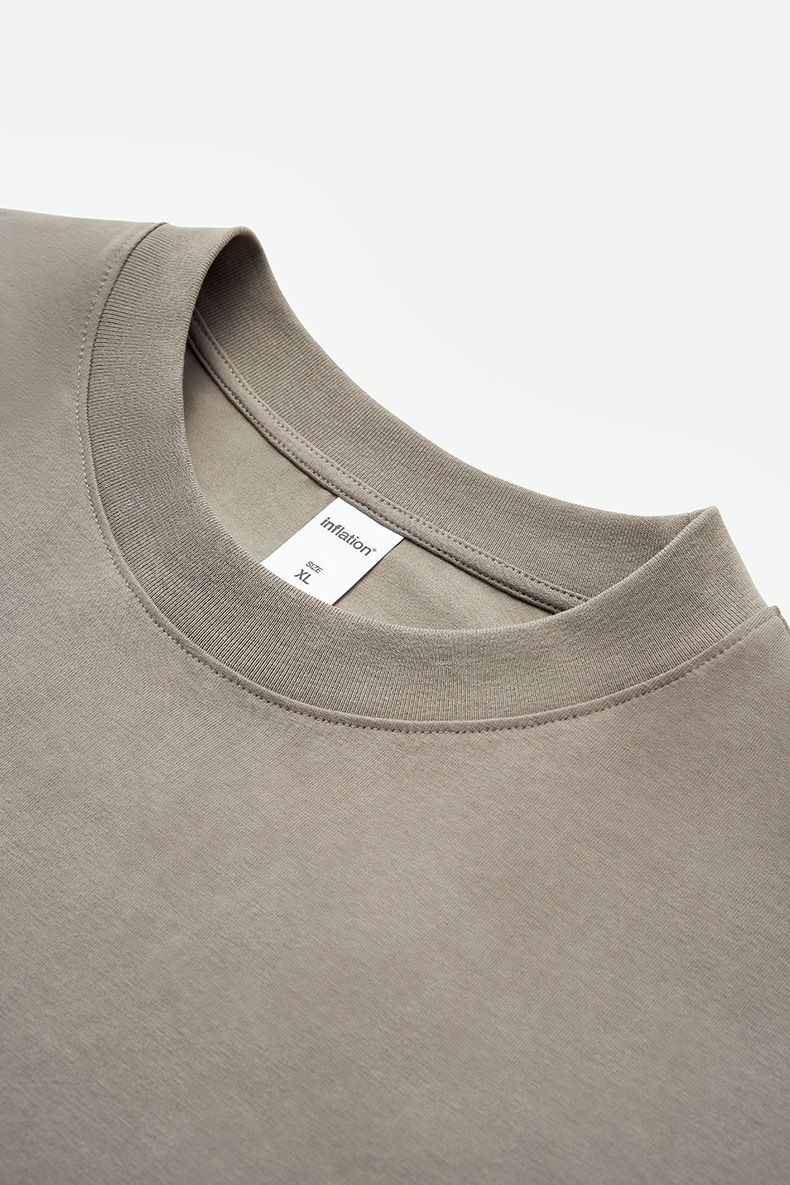 Customized Oversized Sporty Sorona Stretch Long-sleeved Solid T-shirt Spring Summer 2026 American Street Style 260G Heavyweight