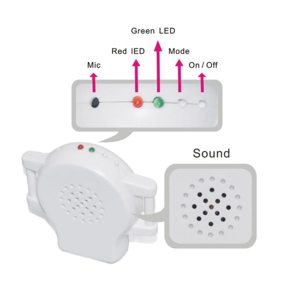White Remote Pet Training Collar , Ultrasonic Bark Stopper With Customized Audio Commands