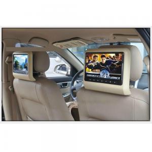 China Back Hanging Car Headrest Monitor Beige Color 1080P Multiple Format Video Decoding on sale