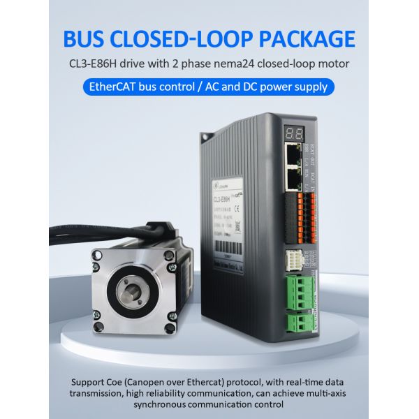 Lichuan DC/AC Closed Loop Stepper Motor Drivers Kit 2.8N.m 2 Phase Nema24 DC24V～110V/AC18V～80V 4.5A 1000PPR