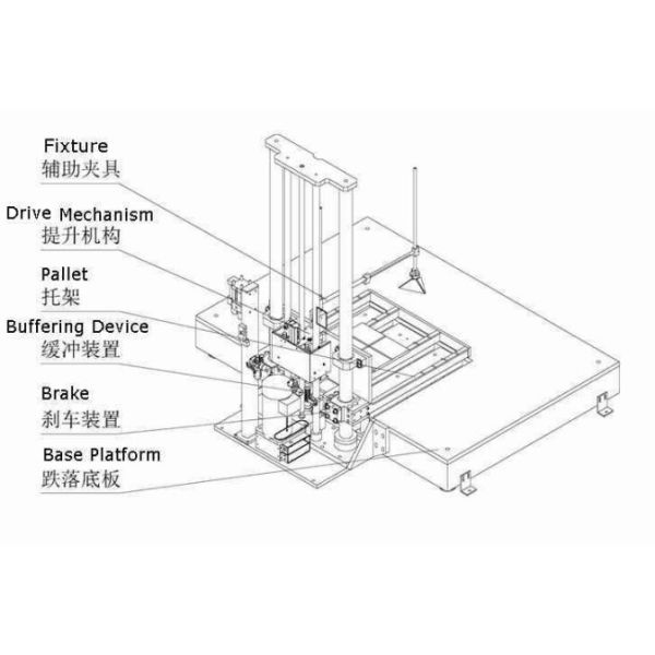 Zero Height Drop Test Equipment With Drop Height 12mm for Consumer Electronics Packaging test